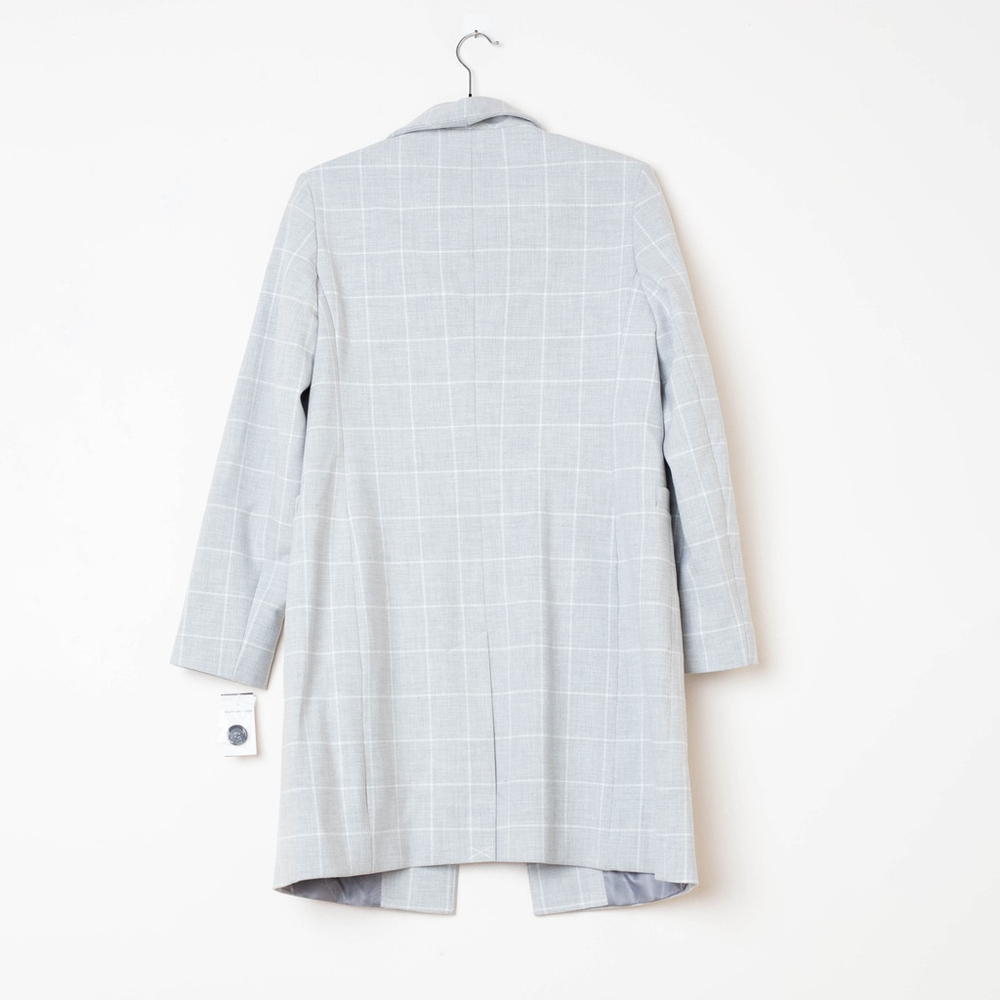 NWT Lauren Ralph Lauren Gingham Crepe Reefer Coat - Size S - Picture 5 of 13